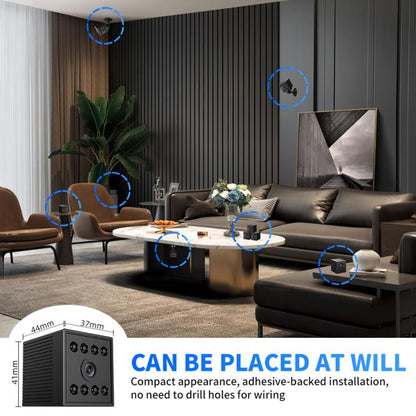 W10 Rechargeable Mini WiFi Camera Cordless 1080P Indoor Security Camera With Magnetic Base Night Vision, W10