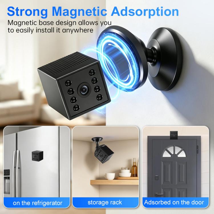W10 Rechargeable Mini WiFi Camera Cordless 1080P Indoor Security Camera With Magnetic Base Night Vision, W10