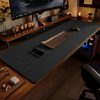 Linen Desk Pad Non Slip Rubber Keyboard Mouse Mat for Home Office Desktop Protector Stitched Edges, 250x300x4mm, 600x300x4mm, 600x400x4mm, 700x300x4mm, 800x300x4mm, 800x400x4mm, 900x400x4mm, 900x450x4mm, 1000x500x4mm, 1200x600x4mm