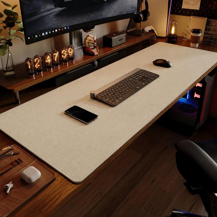Linen Desk Pad Non Slip Rubber Keyboard Mouse Mat for Home Office Desktop Protector Stitched Edges, 250x300x4mm, 600x300x4mm, 600x400x4mm, 700x300x4mm, 800x300x4mm, 800x400x4mm, 900x400x4mm, 900x450x4mm, 1000x500x4mm, 1200x600x4mm