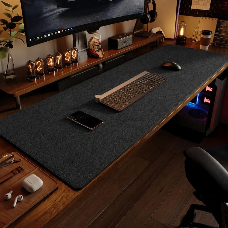 Linen Desk Pad Non Slip Rubber Keyboard Mouse Mat for Home Office Desktop Protector Stitched Edges, 250x300x4mm, 600x300x4mm, 600x400x4mm, 700x300x4mm, 800x300x4mm, 800x400x4mm, 900x400x4mm, 900x450x4mm, 1000x500x4mm, 1200x600x4mm