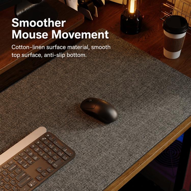 Linen Desk Pad Non Slip Rubber Keyboard Mouse Mat for Home Office Desktop Protector Stitched Edges, 250x300x4mm, 600x300x4mm, 600x400x4mm, 700x300x4mm, 800x300x4mm, 800x400x4mm, 900x400x4mm, 900x450x4mm, 1000x500x4mm, 1200x600x4mm