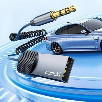 Toocki Bluetooth 5.4 Aux Adapter 3.5mm Receiver USB Powered Wireless Audio Dongle with Mic, BT-01