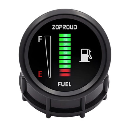 ZOPROUD IS811F 12/24V 52mm Car Fuel Gauge Modified LED Fuel Level Meter For Vehicles, Car Fuel Gauge