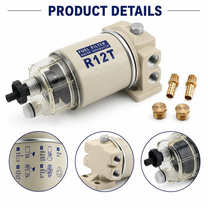 R12T Marine Oil-Water Separators For Small Engines, Tank Trucks, Oil Tankers, And Speedboats