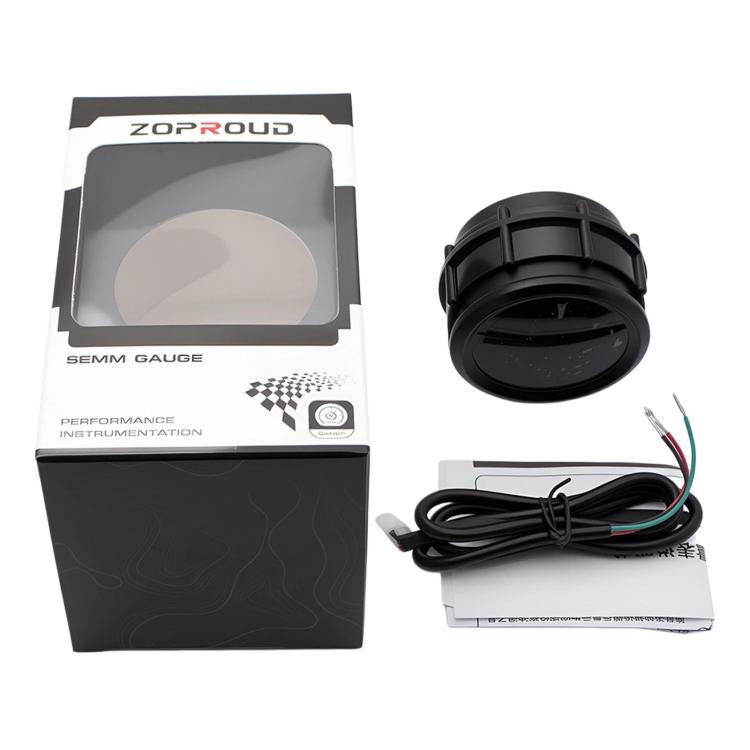ZOPROUD IS0811FZ 52mm Fuel Tank Gauge 12/24V Modified Car LED Fuel Level Meter, With Oil Floater, With 304 Stainless Steel Oil Floater