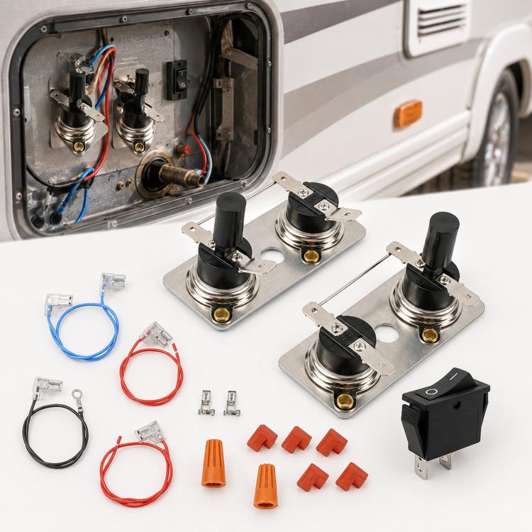 RV Water Heater Thermostat and Hi-Limit Switch Kit 232306 / 282282 For Suburban SW6DE SW10DE SW12DE, 232306