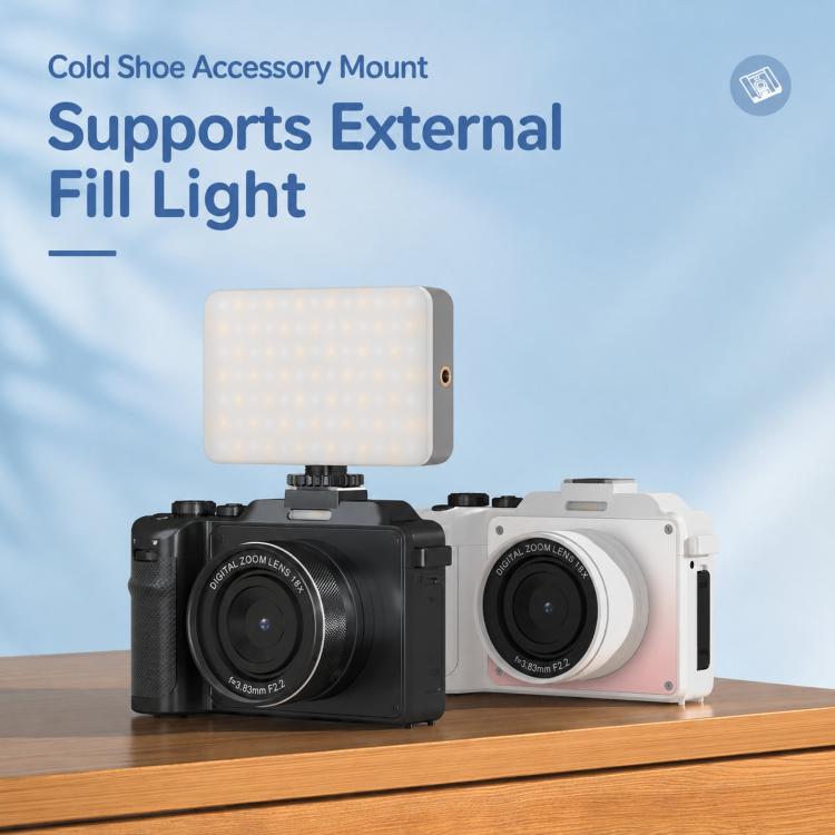 18X Zoom 8K Digital Camera for Vlogging with WiFi Dual Lens 80MP Autofocus Camera for Teens Students
