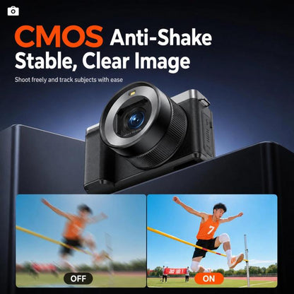 5K 18X Zoom Vlogging Camera With 180-Degree Flip Screen Dual Lens 80MP Digital Camera 32GB Card
