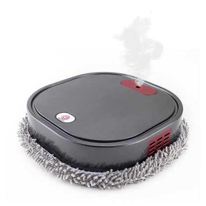 Smart Robot Mopping Cleaner Dry Wet Floor Sweeper Machine With Spray Humidifier, Dark Gray