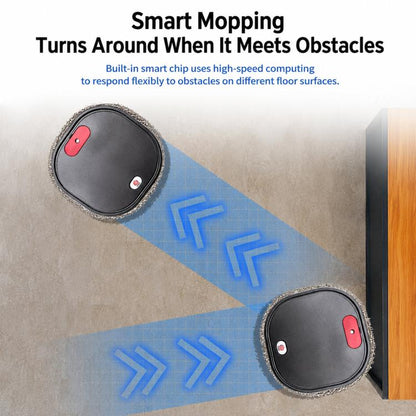 Smart Robot Mopping Cleaner Dry Wet Floor Sweeper Machine With Spray Humidifier, Dark Gray