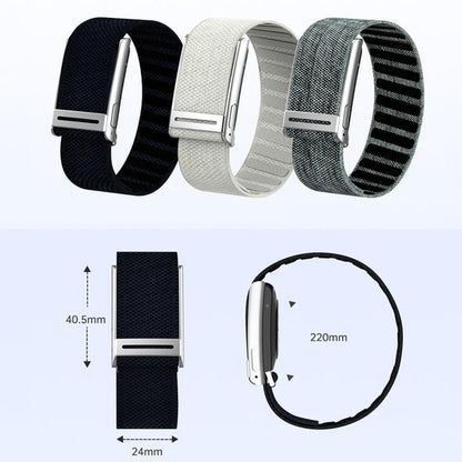Screenless Fitness Tracker with ECG & HRV Lightweight Nylon Braided Band Health Monitor