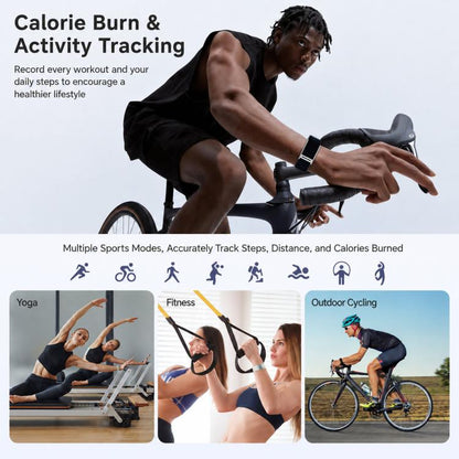 Screenless Fitness Tracker with ECG & HRV Lightweight Nylon Braided Band Health Monitor