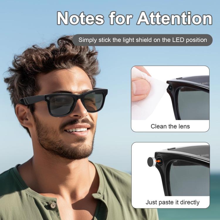 For Meta Ray-Ban Wayfarer / Skyler / Headliner 20pcs /Box Smart Glasses Privacy LED Light Stickers