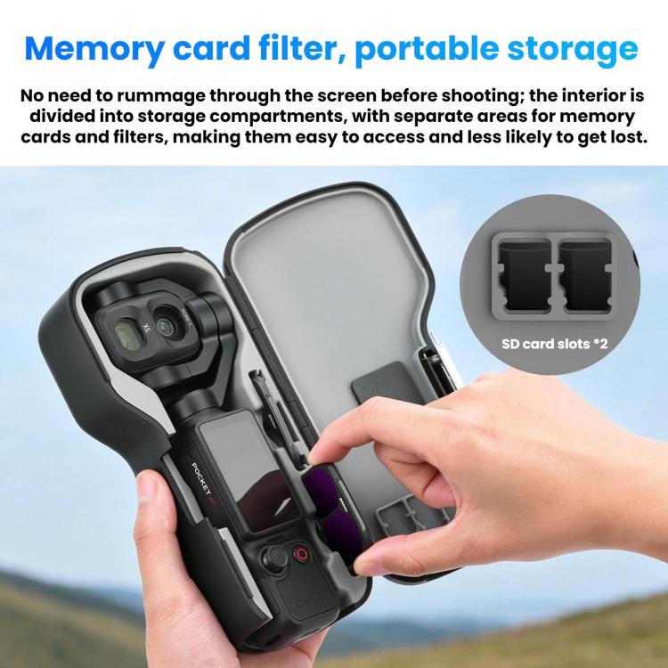 For DJI Osmo Pocket 4P BRDRC Lens Screen Cover Shockproof Case Filter Storage