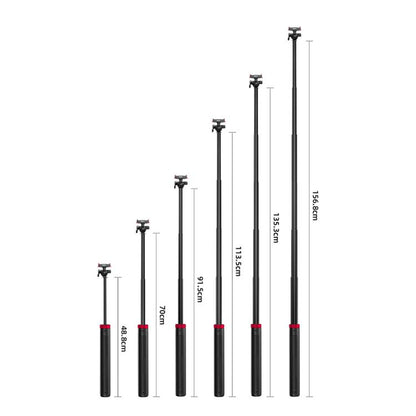 BRDRC 1.6m Ball Head Quick-release Tripod Extension Selfie Stick, For DJI Osmo Action 6 / Nano, For DJI Osmo Action 3 / 4 / 5 Pro