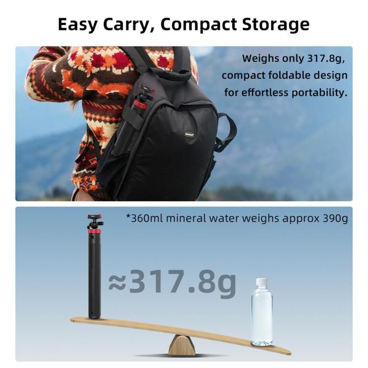 BRDRC 1.6m Ball Head Quick-release Tripod Extension Selfie Stick, For DJI Osmo Action 6 / Nano, For DJI Osmo Action 3 / 4 / 5 Pro