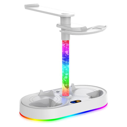 ipega RGB Charging Dock For PS5 VR2 / PlayStation VR2 Controller Charger Station & VR Headset Stand, PG-P5V001S, PG-P5V001