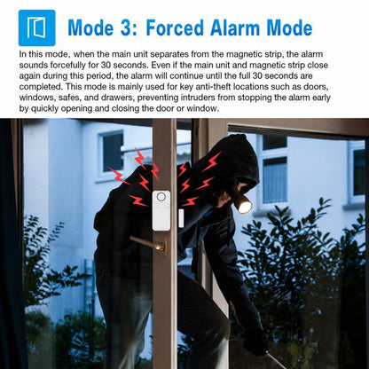 2-Piece Set Wireless Door Window Alarm With Remote Control 130dB Magnetic Sensor For Home Security 4 Modes