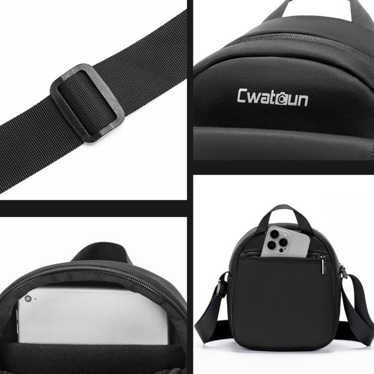 Compact Camera Shoulder Bag Crossbody Case With SD Card Slots For Mirrorless & Accessories, Cwatcun D333 Small, Cwatcun D333 Large