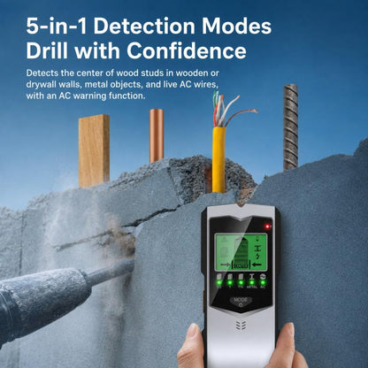 5-In-1 Electronic Stud Finder Wall Scanner Digital Sensor Detector For Wood Stud, Metal & Live AC Wire SH401, SH401