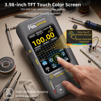 BSIDE S600A 60000 Counts Touchscreen Graphic Multimeter True-RMS PV Solar Tester Data Logger, Standard, Standard+TP02 Flexible Current Clamp