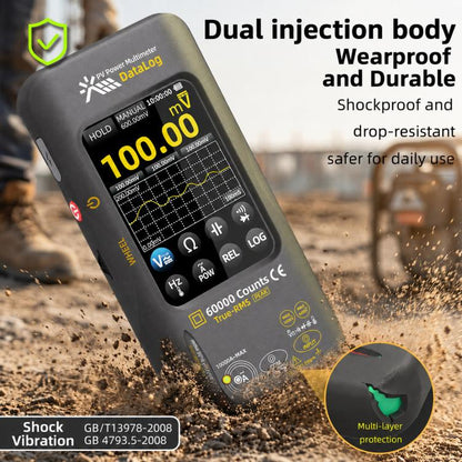 BSIDE S600A 60000 Counts Touchscreen Graphic Multimeter True-RMS PV Solar Tester Data Logger, Standard, Standard+TP02 Flexible Current Clamp