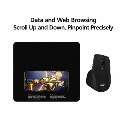W&P M-WB2 Wireless Ergonomic Mouse Tri-Mode Bluetooth & 2.4G Silent Computer Mouse