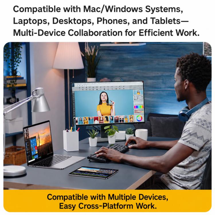 W&P M-WB2 Wireless Ergonomic Mouse Tri-Mode Bluetooth & 2.4G Silent Computer Mouse
