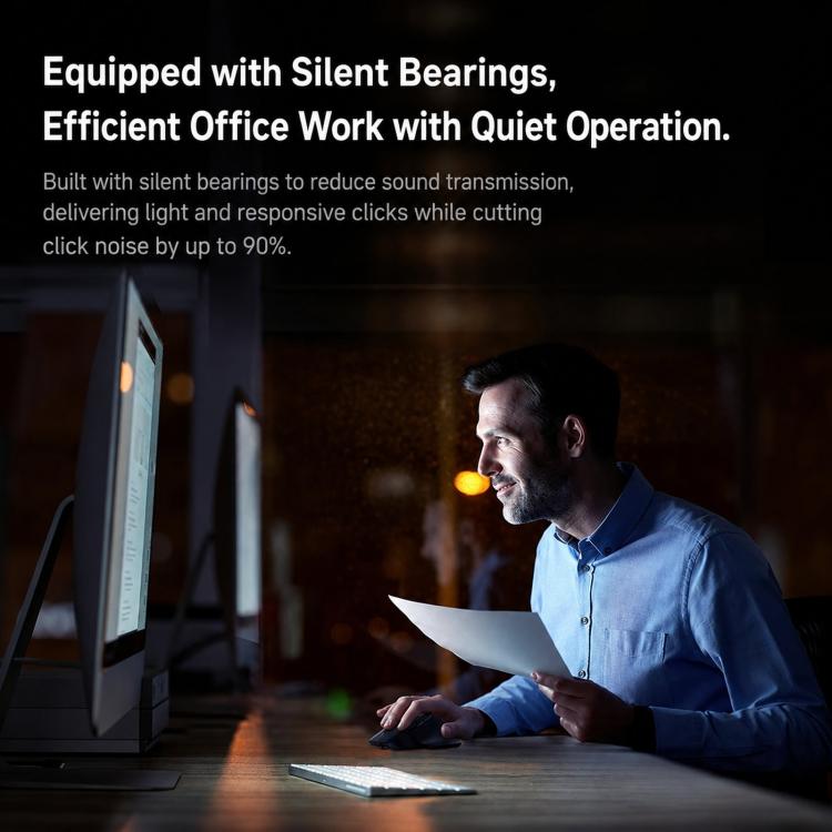 W&P M-WB2 Wireless Ergonomic Mouse Tri-Mode Bluetooth & 2.4G Silent Computer Mouse