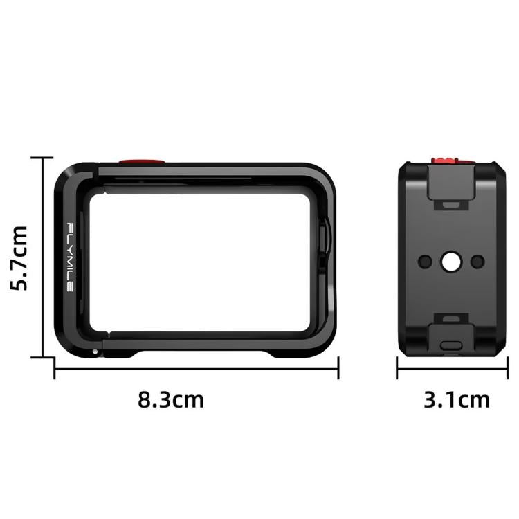 For DJI Osmo Action 6 Flymile Action Camera Metal Protective Case Extension Frame