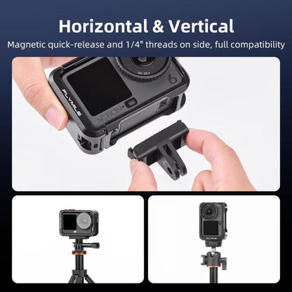 For DJI Osmo Action 6 Flymile Action Camera Metal Protective Case Extension Frame
