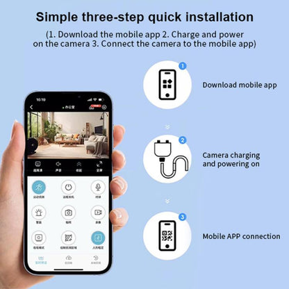 X3 Mini Wireless Security Camera 3MP WiFi Indoor Camera With Magnetic Mount, 2-Way Audio, Night Vision, X3