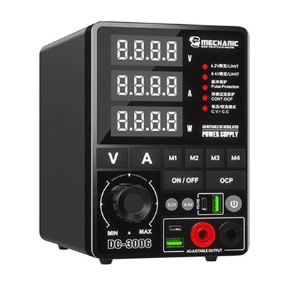 Adjustable DC Regulated Power Supply High Precision Fine-Tuning Voltage Limiting Power Source, MECHANIC DC-3006 US Plug, MECHANIC DC-3006 EU Plug, MECHANIC DC-3010 US Plug, MECHANIC DC-3010 EU Plug