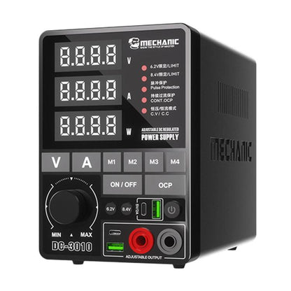 Adjustable DC Regulated Power Supply High Precision Fine-Tuning Voltage Limiting Power Source, MECHANIC DC-3006 US Plug, MECHANIC DC-3006 EU Plug, MECHANIC DC-3010 US Plug, MECHANIC DC-3010 EU Plug