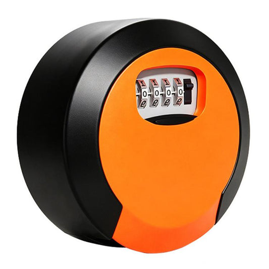 Oversized Circular Key Lock Box Waterproof 4 Digit Combination Security Storage Case