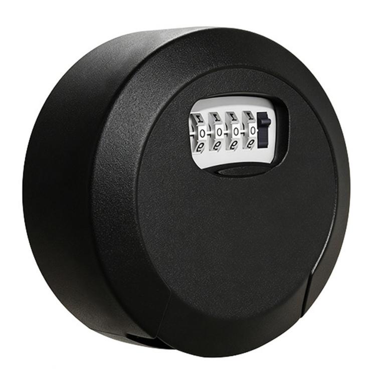 Oversized Circular Key Lock Box Waterproof 4 Digit Combination Security Storage Case