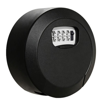 Oversized Circular Key Lock Box Waterproof 4 Digit Combination Security Storage Case