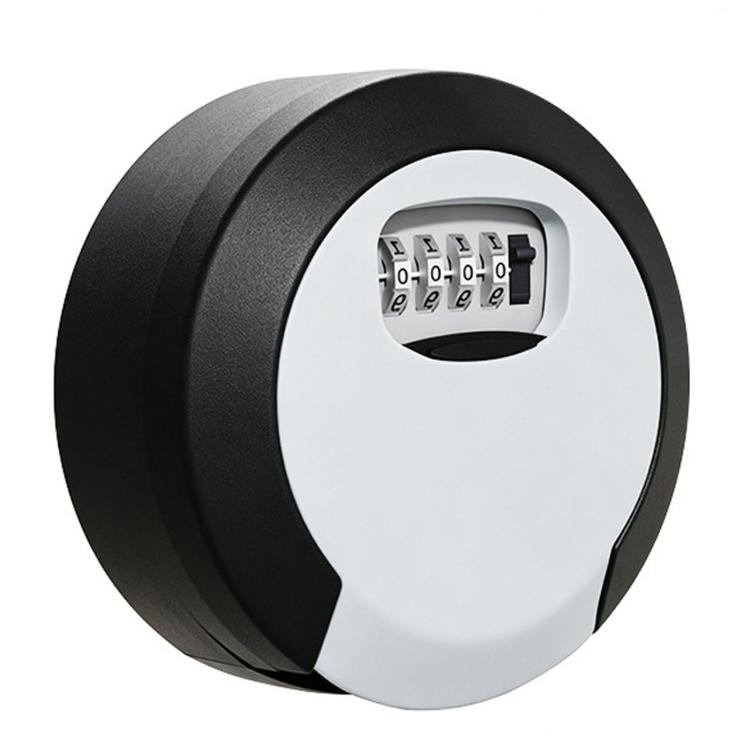 Oversized Circular Key Lock Box Waterproof 4 Digit Combination Security Storage Case