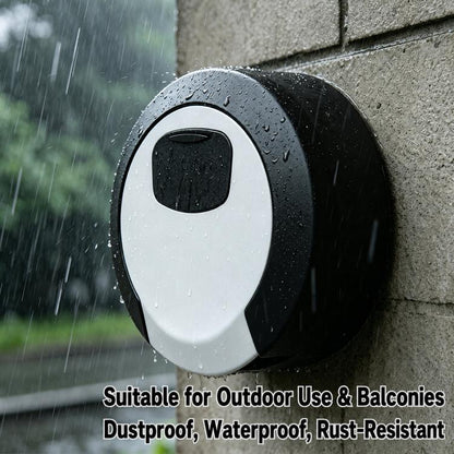 Oversized Circular Key Lock Box Waterproof 4 Digit Combination Security Storage Case