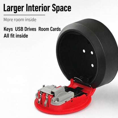 Oversized Circular Key Lock Box Waterproof 4 Digit Combination Security Storage Case