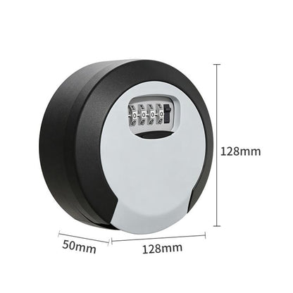 Oversized Circular Key Lock Box Waterproof 4 Digit Combination Security Storage Case