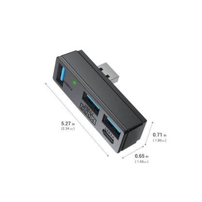 JYS 4-Port USB 3.0 Mini Hub For Steam Machine & PS5 Multi-Port USB Expander With 3 USB-A & 1 USB-C Port, USB 3.0 Mini Hub