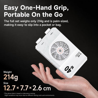 V-40 Portable 40W LED Video Light 2500K-9000K CRI 96+ Rechargeable Pocket Photography Light Panel, V-40