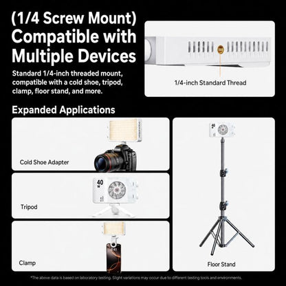 V-40 Portable 40W LED Video Light 2500K-9000K CRI 96+ Rechargeable Pocket Photography Light Panel, V-40