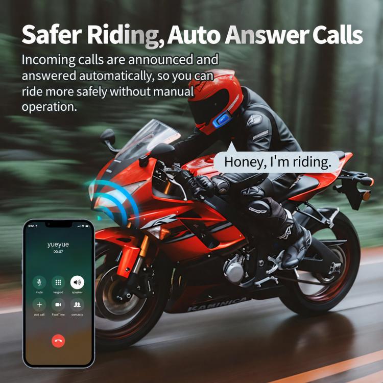 Motorcycle Helmet Noise Reduction Music Call Bluetooth Headset