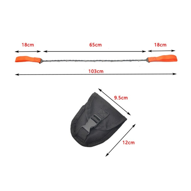 Scie à fil portative d'extérieur Scie à chaîne en acier au manganèse de survie Scie d'abattage multifonctionnelle, Scie à fil (11 dents orange), Scie à fil (11 dents noire)