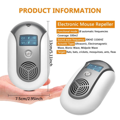 Electronic Pest Control Ultrasonic Pest Repeller, EU  plug, US plug