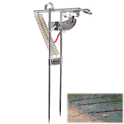 Support de levage de canne à pêche entièrement automatique en acier inoxydable à double ressort