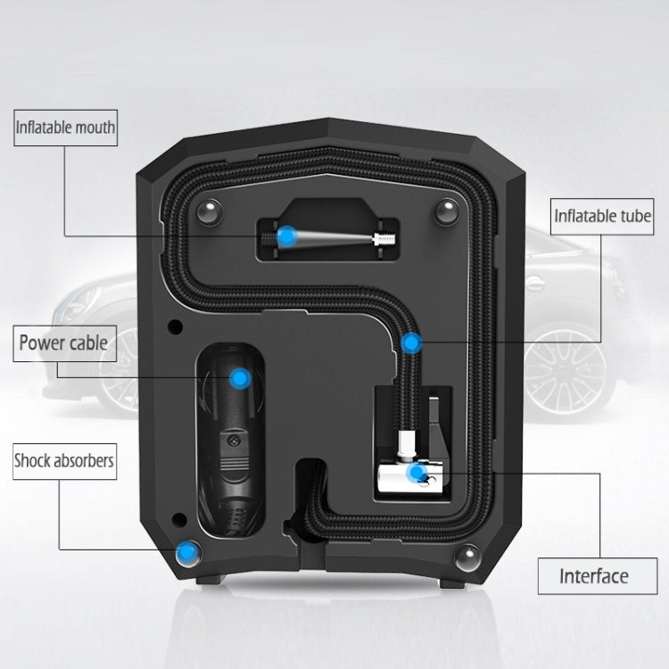 DC 12V 120W 150 PSI Car Air Compressor Inflatable Air Pump with Digital Display Auto Shut Off Gauge, DC 12V 120W 150 PSI